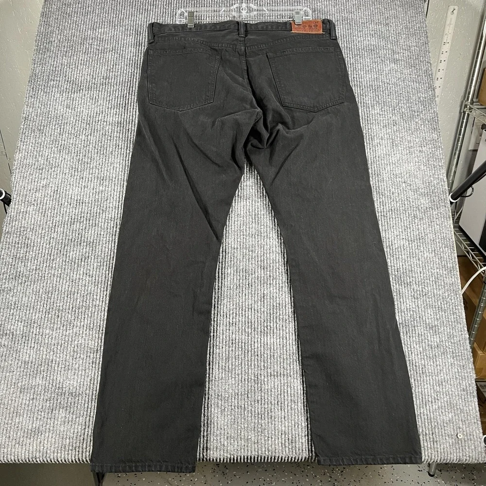 Polo Ralph Lauren Jeans Mens 36x32 Black Hampton Straight Leg Denim Selvedge